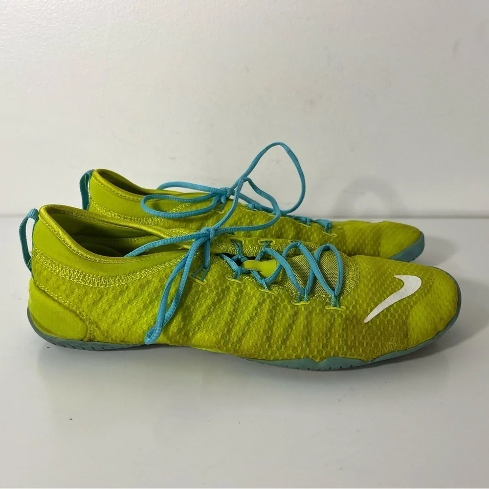 Nike Women Size 10 Free 1.0 Cross Bionic 641530-300 Yellow Running Shoe Sneakers - Picture 2 of 8